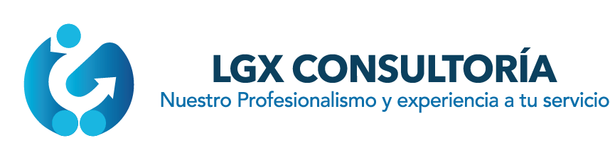 Logo horizontal de LGX Consultoría, servicios de logística y organización de inventarios